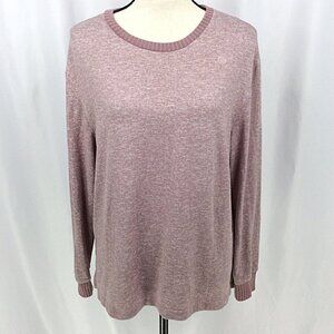 Born Top Womens Size Large Mauve Pink Long Sleeve Knit Lightweight Sweater